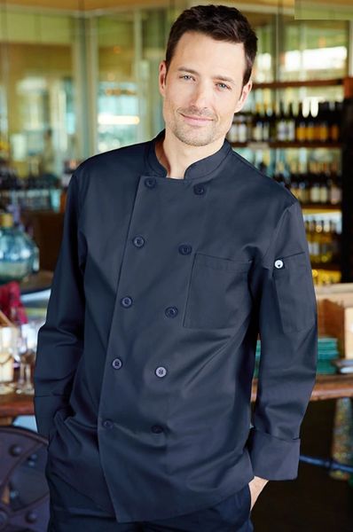 Chef Works CCBANAV Torino Navy Blue Chef Coat