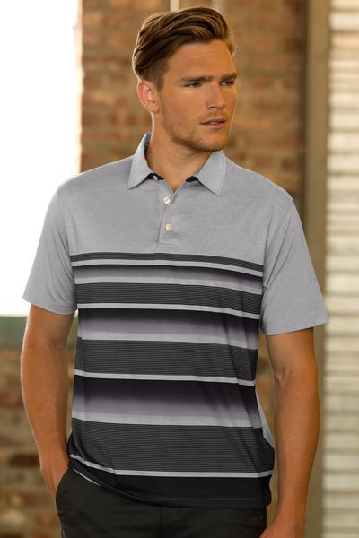 Wholesale striped outlet polo shirts