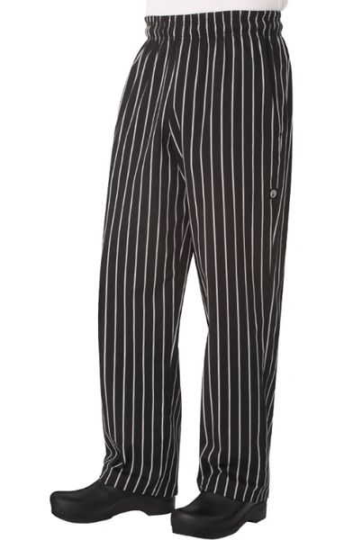 Chef Works Chalk Stripe Designer Baggy Chef Pants