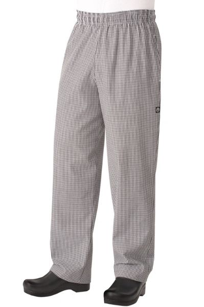 Chef pants sale black white check