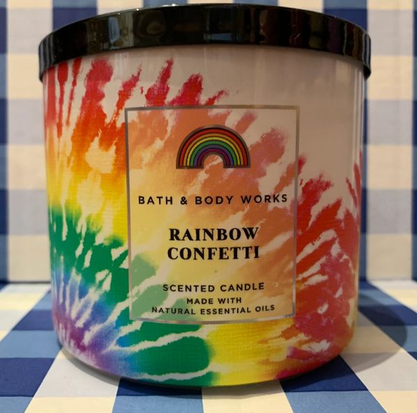 bath and body works rainbow candle