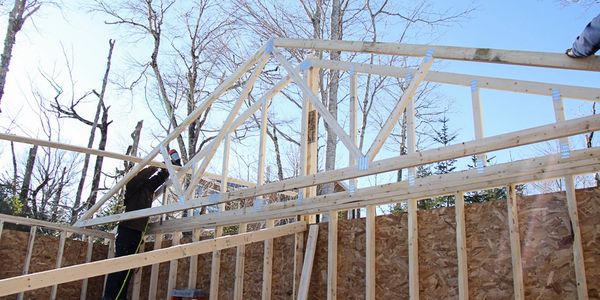 framing of free standing garage