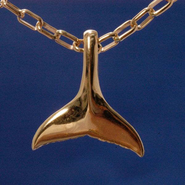 14K Gold Whale Tail - Large