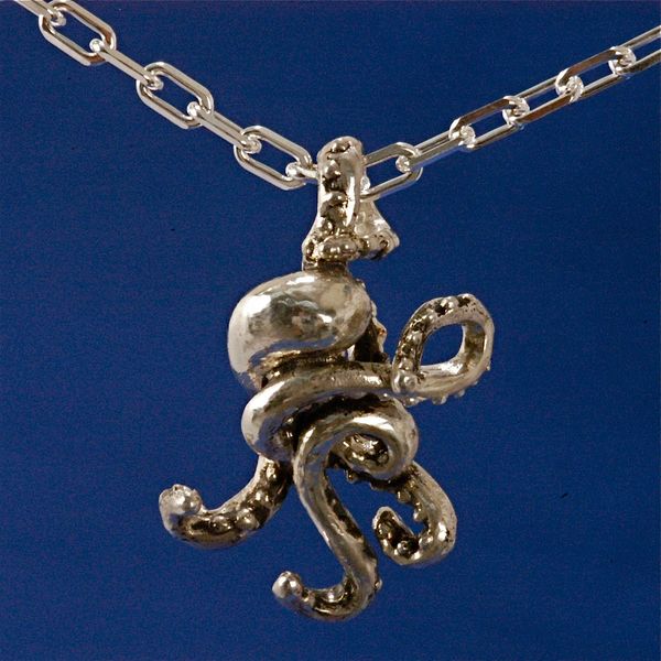 Sterling Silver Octopus Pendant