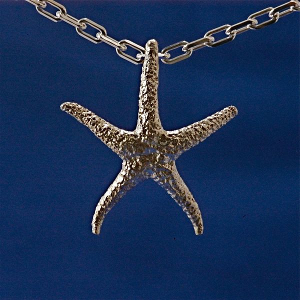 Starfish Pendant in Sterling Silver - Large