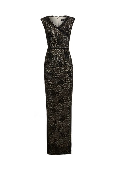 Black Cord Lace maxi Dress