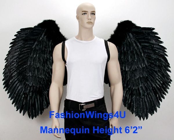 Angel of Power, XXXLarge, Black feather wings