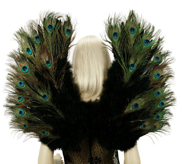 Angel of Pride, Large, Peacock feather wings