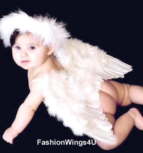 Angel of Love, Medium, White feather wings w/halo