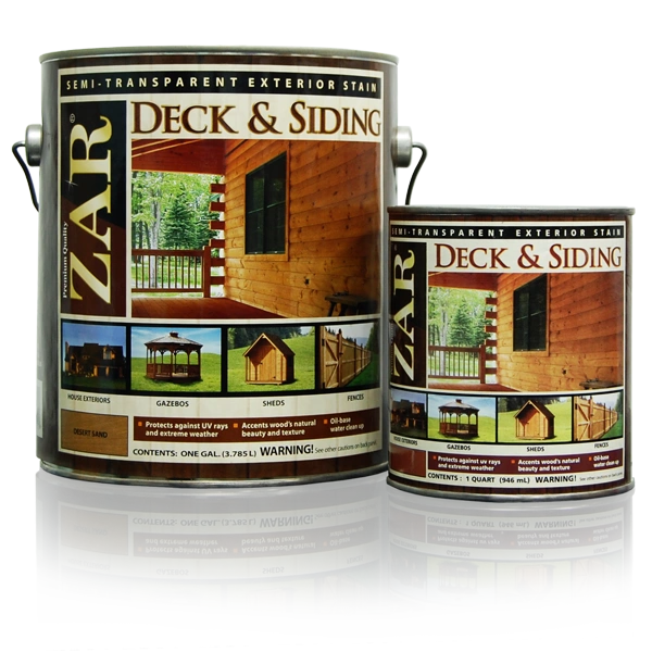 Exterior Stain, Zar Deck & Siding Semi-Transparent Exterior Stain (Gallon)