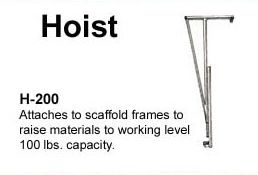 Pulley Hoist Arm, Scaffold