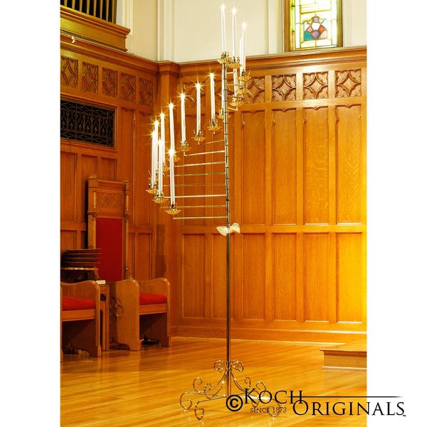 Candelabra, Floor Spiral 15-lite