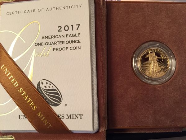 2017 American Eagle One Quarter Ounce Gold Proof Coin