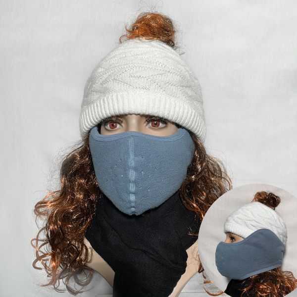 Light Blue Fleece Face Warmer