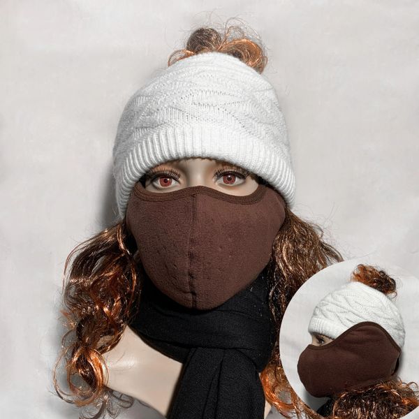 Brown Fleece Face Warmer