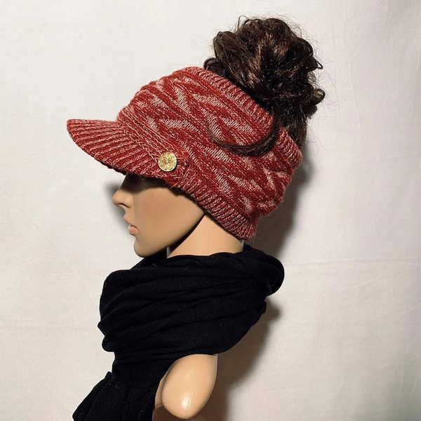 RED, WOOL BLEND SCARF - SPORTY