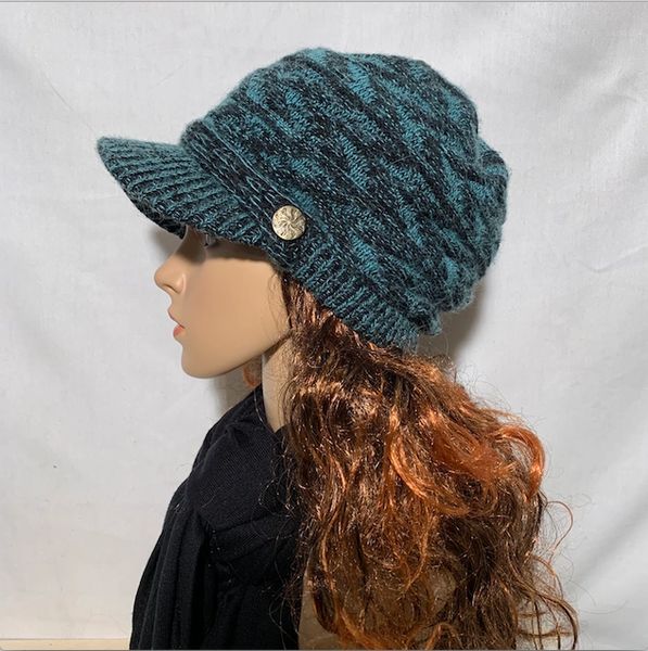 Black Teal Beanie