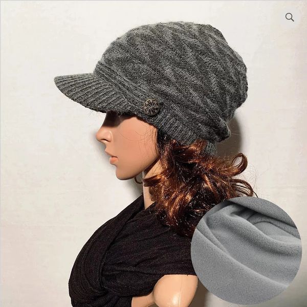 Dark Gray Fleece Lined Beanie