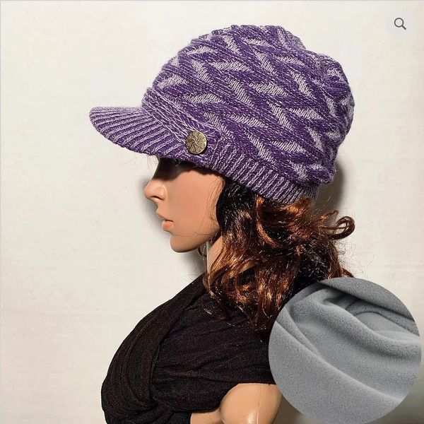 Purple Mix Fleece Lined Beanie