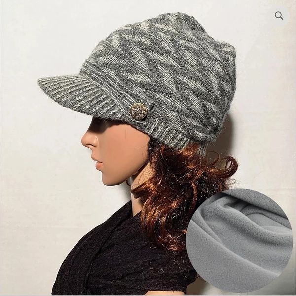 Gray Mix Fleece Lined Beanie