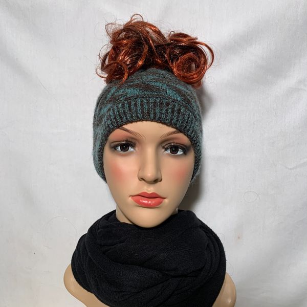 Brown Teal Headband/Neck Warmer