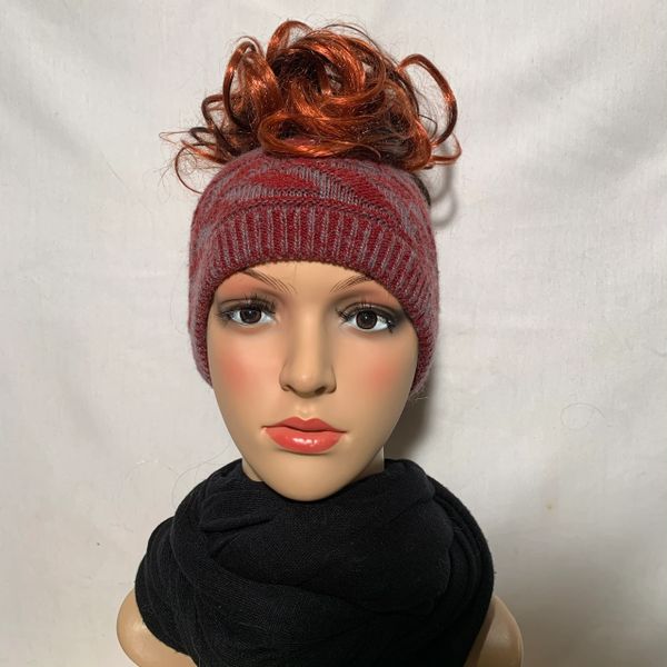 Burgundy Blue Headband/Neck Warmer