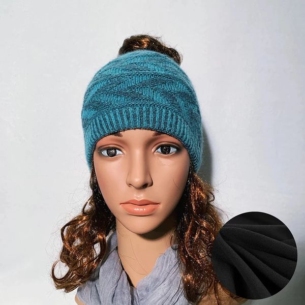 Fleece Lined Headband Charcoal Teal