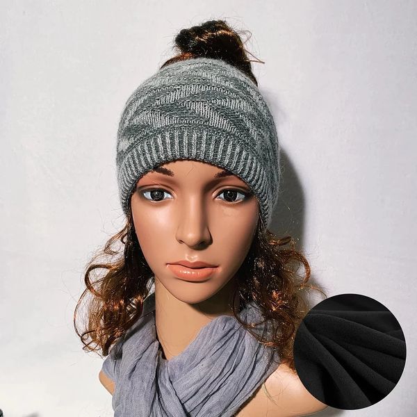 Fleece Lined Headband Gray Mix