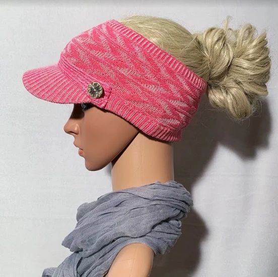 Pink Mix Three Season Short Visor-FINAL SALE