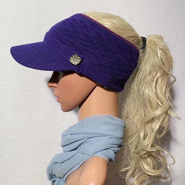 Purple Three Season Visor - Long Bill-FINAL SALE