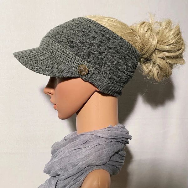 Gray Three Season Short Visor-FINAL SALE