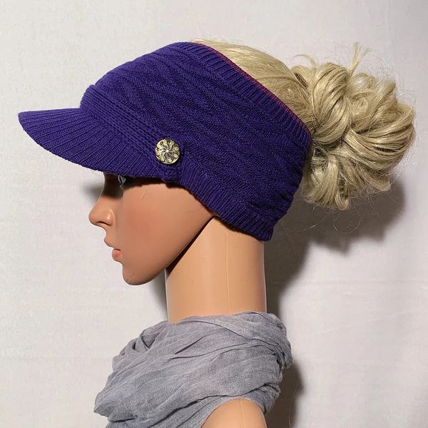 Purple Three Season Short Visor-FINAL SALE