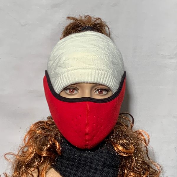 Red Fleece Face Warmer