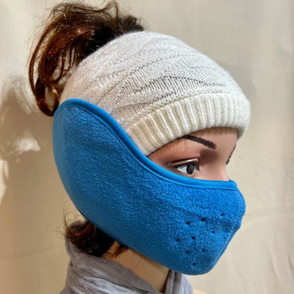 Bright Blue Fleece Face Warmer