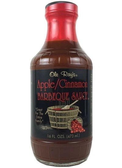 Ole Ray’s Apple/Cinnamon Barbeque Sauce 16 OZ. (2 PACK)