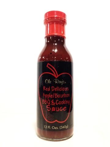 Ole Ray’s Red Delicious Apple/Bourbon BBQ & Cooking Sauce 12 OZ. (2 PACK)