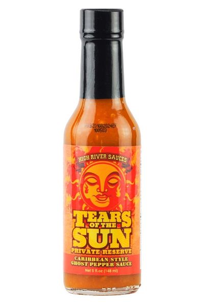 High River Sauces Tears Of The Sun Caribbean Style Ghost Pepper Sauce Private Reserve 5 OZ.