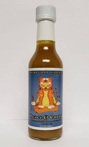 Angry Goat Pepper Co. Peace & Curry Hot Sauce 5OZ.