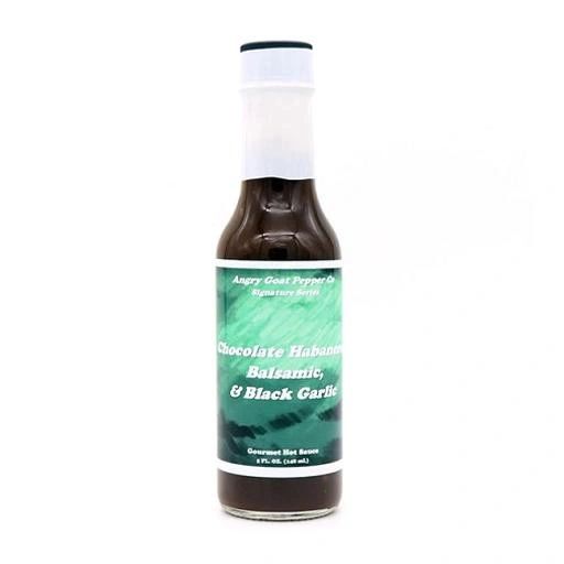 Angry Goat Pepper Co. Chocolate Habanero Balsamic & Black Garlic Hot Sauce 5OZ.