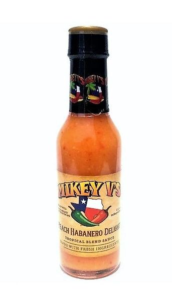 Mikey V's Peach Habanero Delight Tropical Blend Hot Sauce 5OZ.