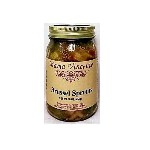 Mama Vincente Brussel Sprouts with Onions & Red Peppers 16OZ. - 2 PACK