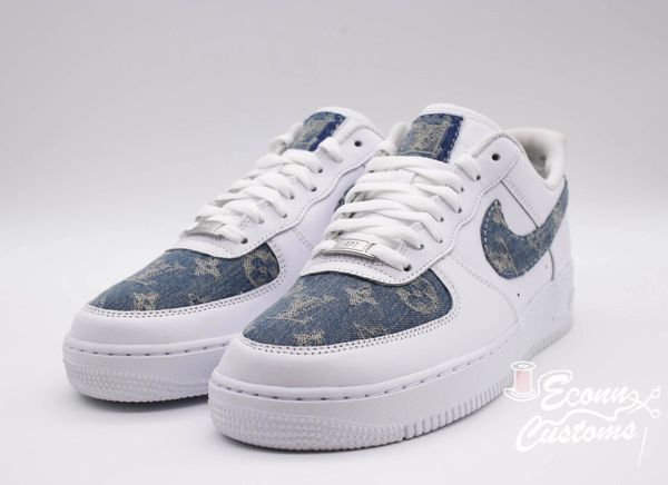 Denim LV Custom Made Sneakers Air Force One for Woman – WendyCustom