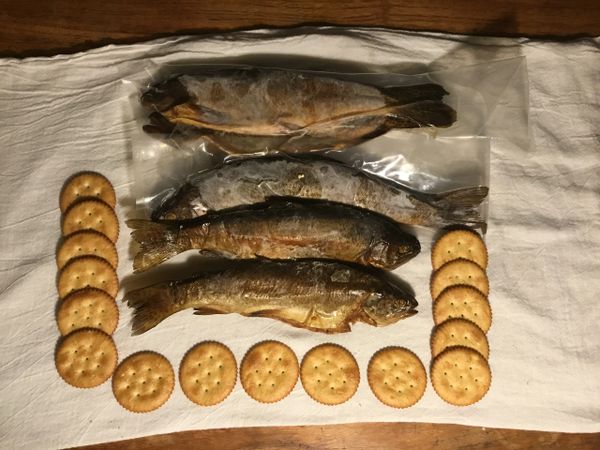 Smoked Trout For Sale A donation Intended for the cause; ''Fish Lives Mater'' and shipping subject to the fish police which may take a while. Read ''our story'' above. SHIPPING WHEN OUR LAWYER SAYS OK. Will call You first.