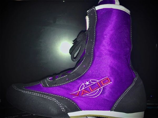 Purple store boxing boots