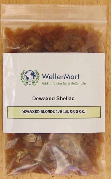 WellerMart Dewaxed Blonde Shellac Flakes 1/4 lb, or 4 oz