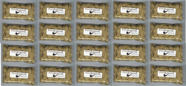 20,000 Count 1/2" (0.500") Brass pipe Screens
