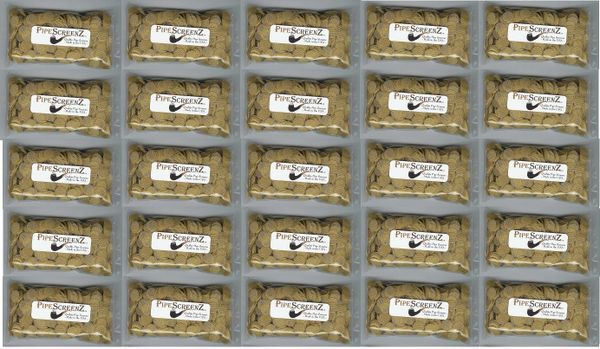 25,000 Count 1/2" (0.500") Brass pipe Screens
