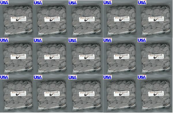 15,000 Count 13/16" (0.812") Stainless Steel Pipe Screens