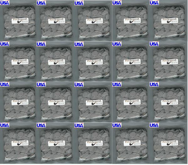 20,000 Count 13/16" (0.812") Stainless Steel Pipe Screens