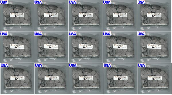 15,000 Count 3/4" (0.750") Stainless Steel pipe Screens